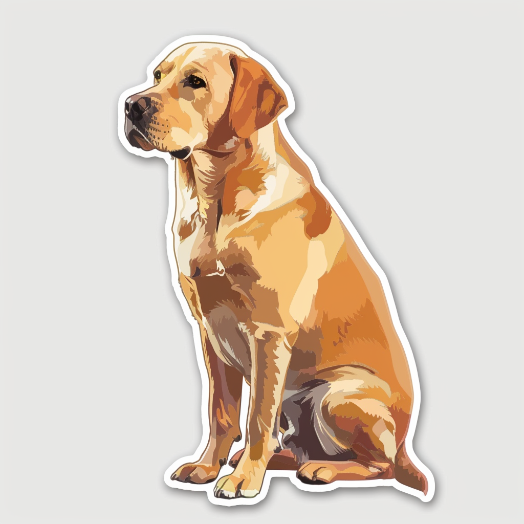 Labrador Retriever Dog Vinyl Decal Sticker for Car, Laptop, Tumbler and more # F07321