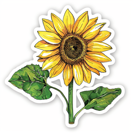 Sunflower  Vinyl Decal Sticker for Car, Laptop, Tumbler and more # F023357