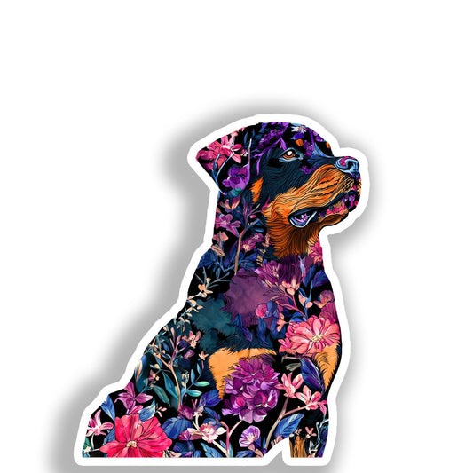 Rottweiler Dog Vinyl Decal Sticker for Car, Laptop, Tumbler and more # A018199-4" x 4"