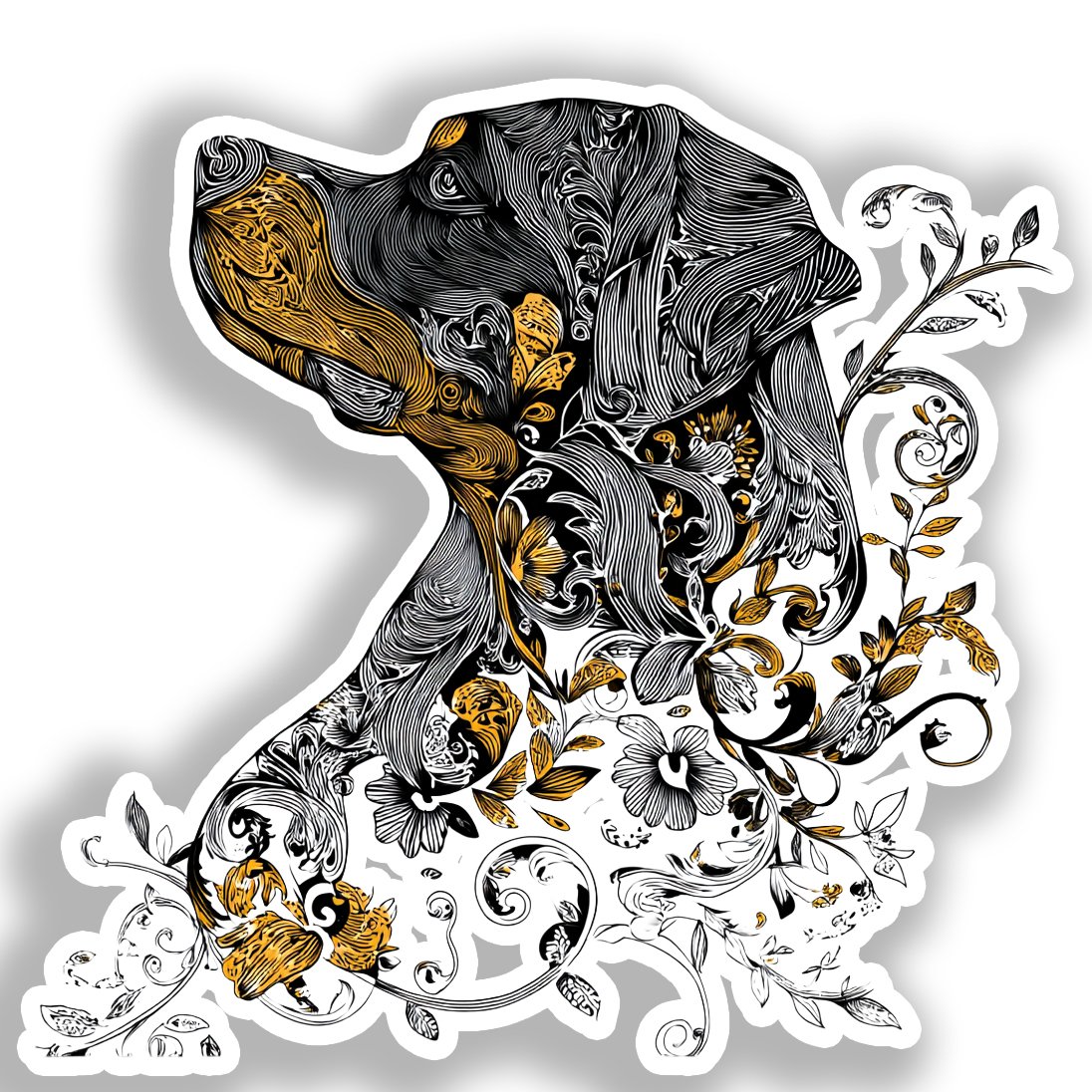 Rottweiler Dog Vinyl Decal Sticker for Car, Laptop, Tumbler and more # A018140-4" x 4"