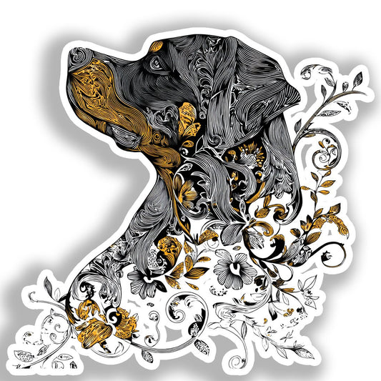 Rottweiler Dog Vinyl Decal Sticker for Car, Laptop, Tumbler and more # A018140-4" x 4"