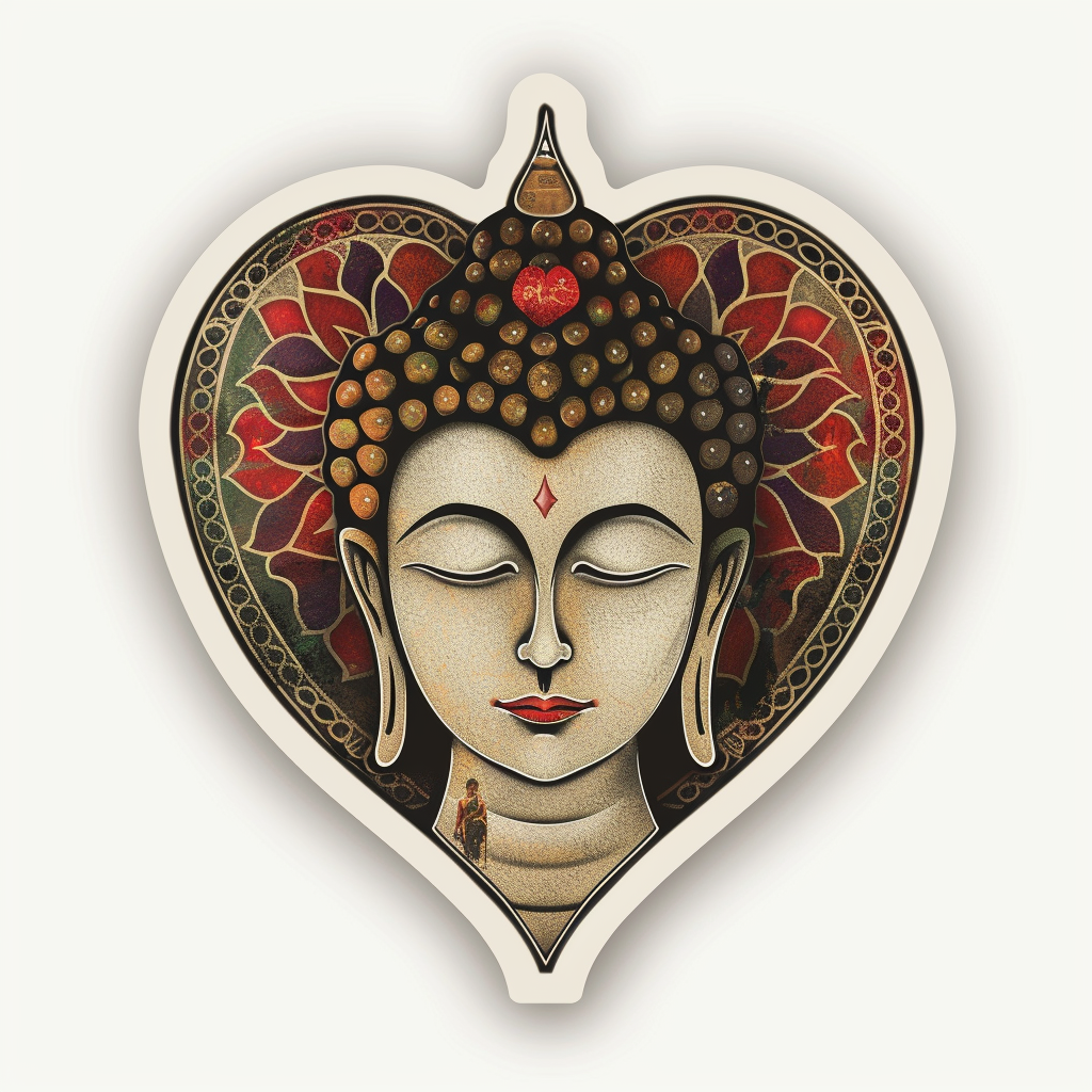 Buddha majestic Expressive surreal Vinyl Decal Sticker for Car, Laptop, Tumbler and more # F017003