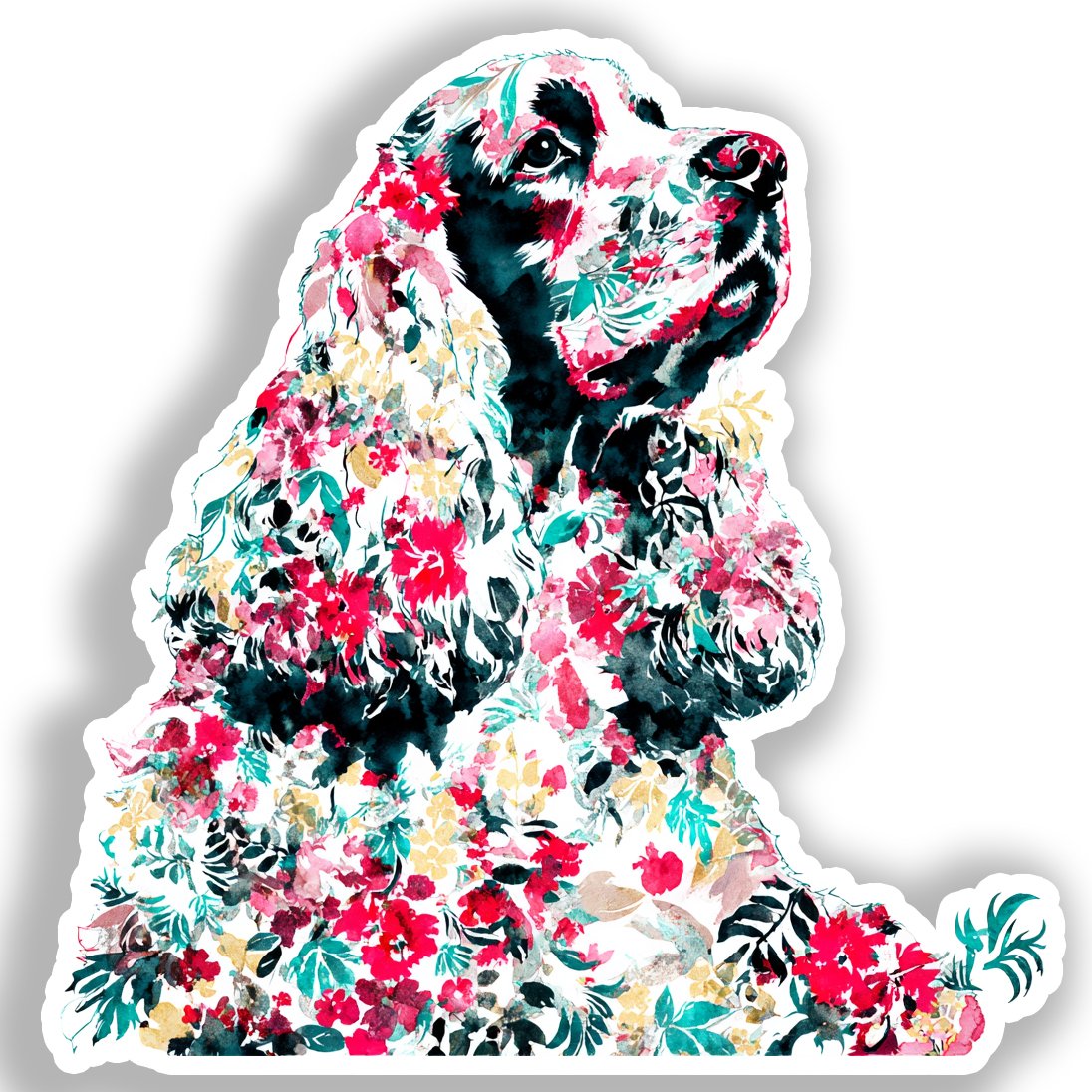 Cocker Spaniel Dog Vinyl Decal Sticker for Car, Laptop, Tumbler and more # A018760-4" x 4"