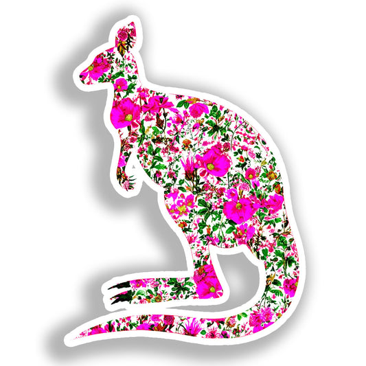 Kangaroo Vinyl Decal Sticker for Car, Laptop, Tumbler and more # A018498-4" x 4"