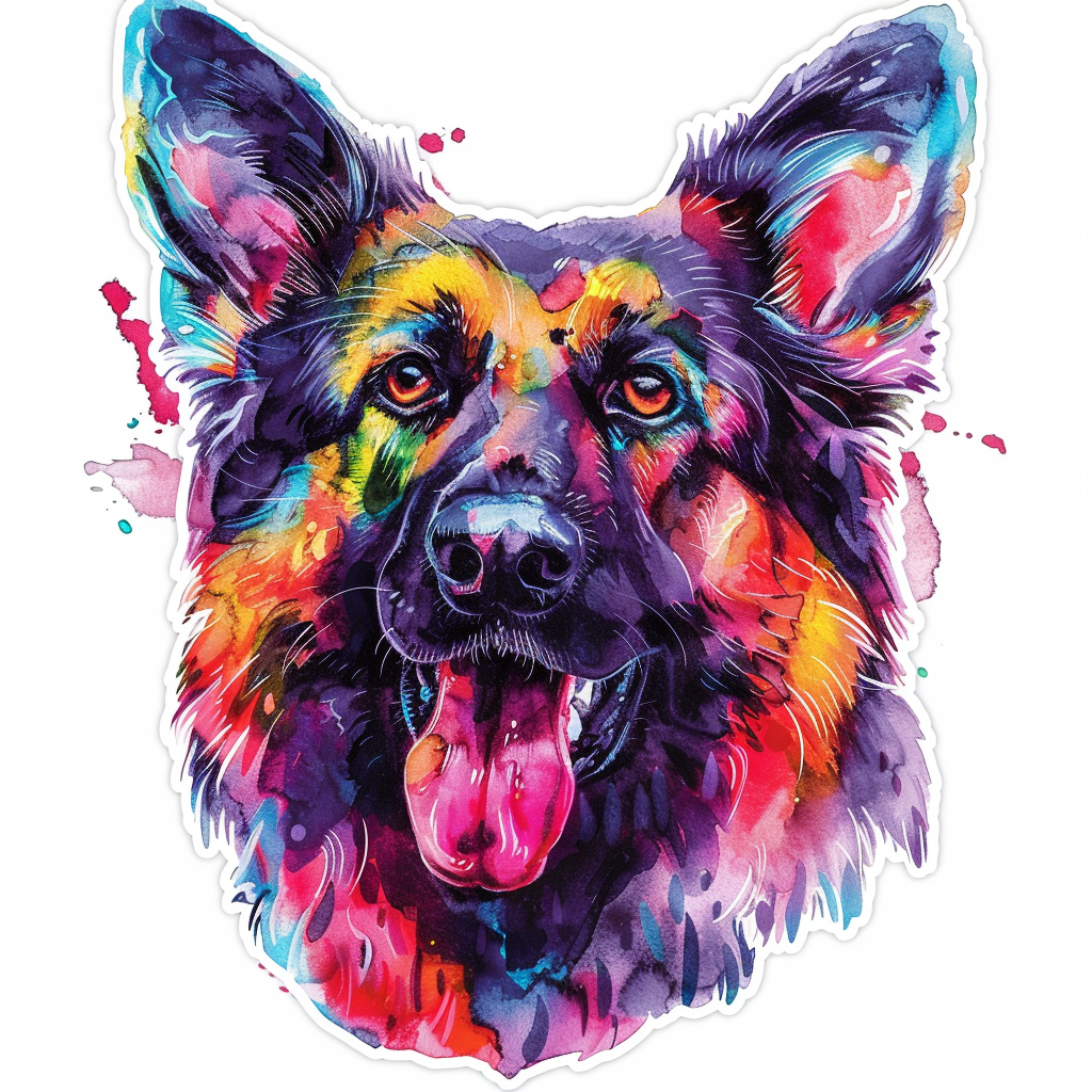 German Shepherd Dog Vinyl Decal Sticker for Car, Laptop, Tumbler and more # F011384