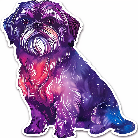Adorable Shih Tzu Dog Expressive surreal Vinyl Decal Sticker for Car, Laptop, Tumbler and more # F018252