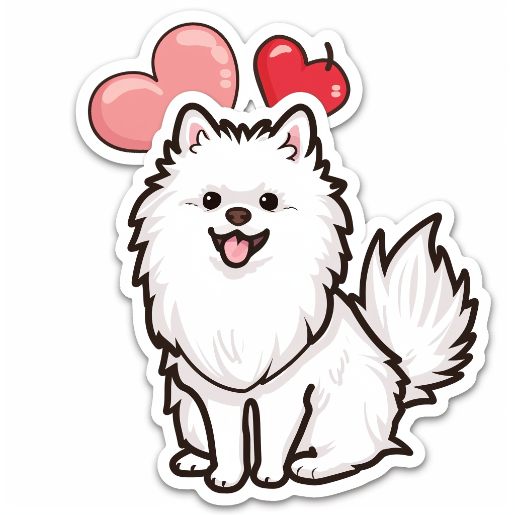 Sticker of a Pomeranian Dog majestic Expressive surreal Vinyl Decal Sticker for Car, Laptop, Tumbler and more # F013995