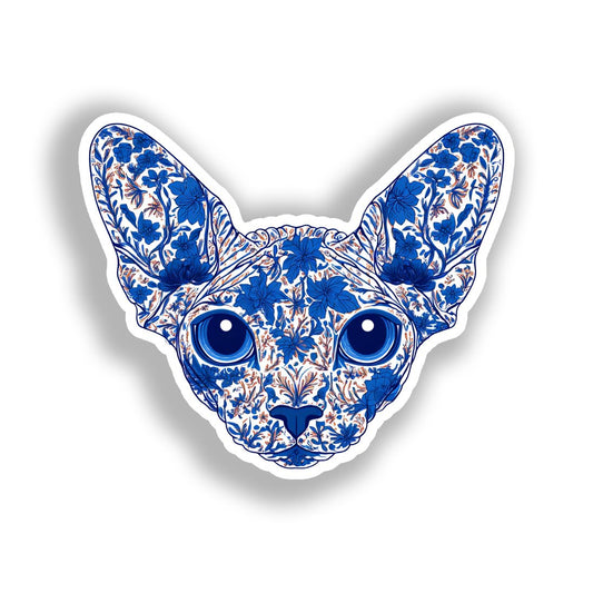 Devon Rex Cat Vinyl Decal Sticker for Car, Laptop, Tumbler and more # A019692-4" x 4"
