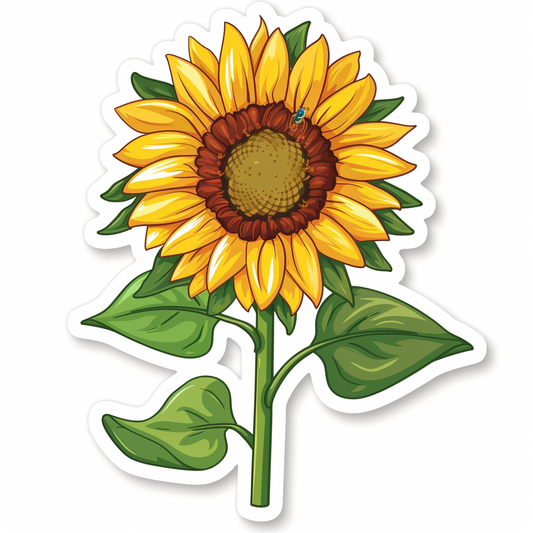 Sunflower flower majestic Expressive surreal Vinyl Decal Sticker for Car, Laptop, Tumbler and more # F023072