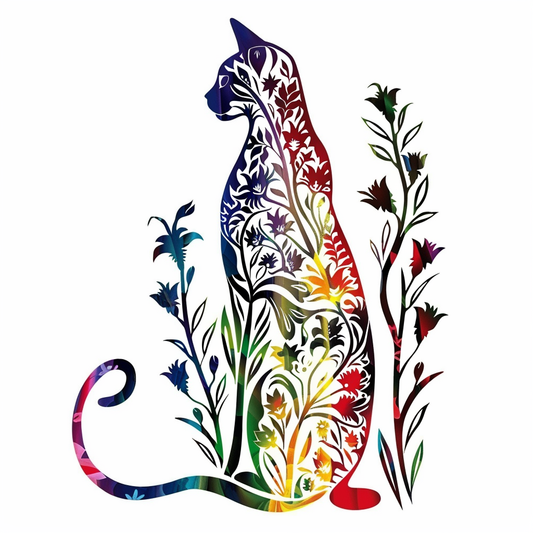 Adorable Cornish Rex Cat Expressive surreal Vinyl Decal Sticker for Car, Laptop, Tumbler and more # F021505-4" x 4"