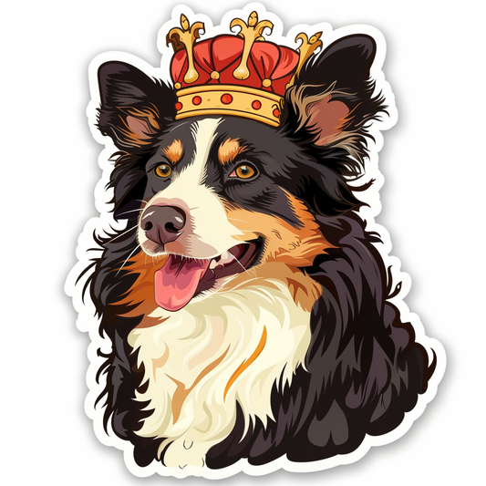 Border Collie Dog majestic Expressive surreal Vinyl Decal Sticker for Car, Laptop, Tumbler and more # F021760-4" x 4"