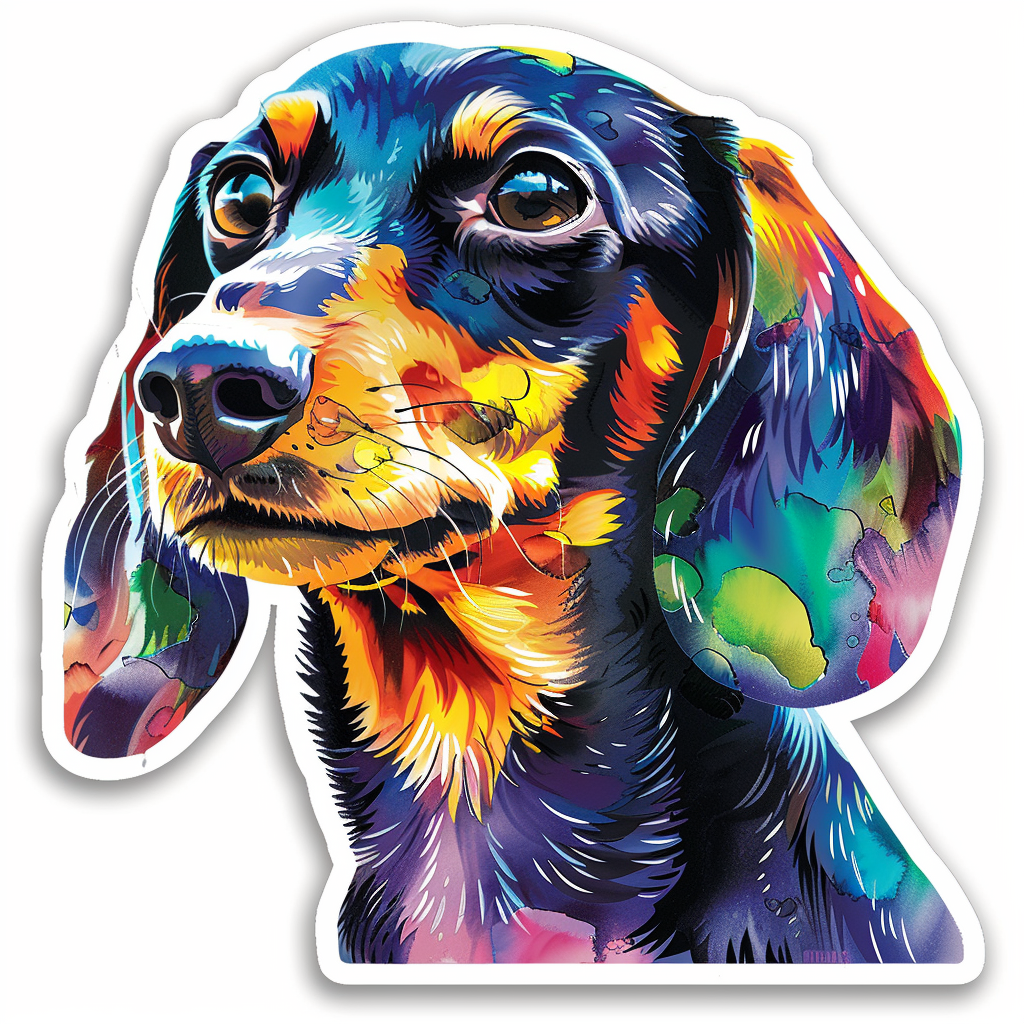 Dachshund Dog Vinyl Decal Sticker for Car, Laptop, Tumbler and more # F013015
