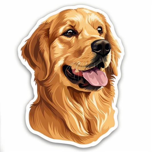 Golden Retriever Dog Vinyl Decal Sticker for Car, Laptop, Tumbler and more # F07692