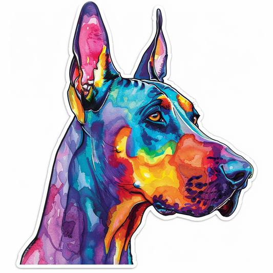 Great Dane Dog Expressive surreal Vinyl Decal Sticker for Car, Laptop, Tumbler and more # F022758