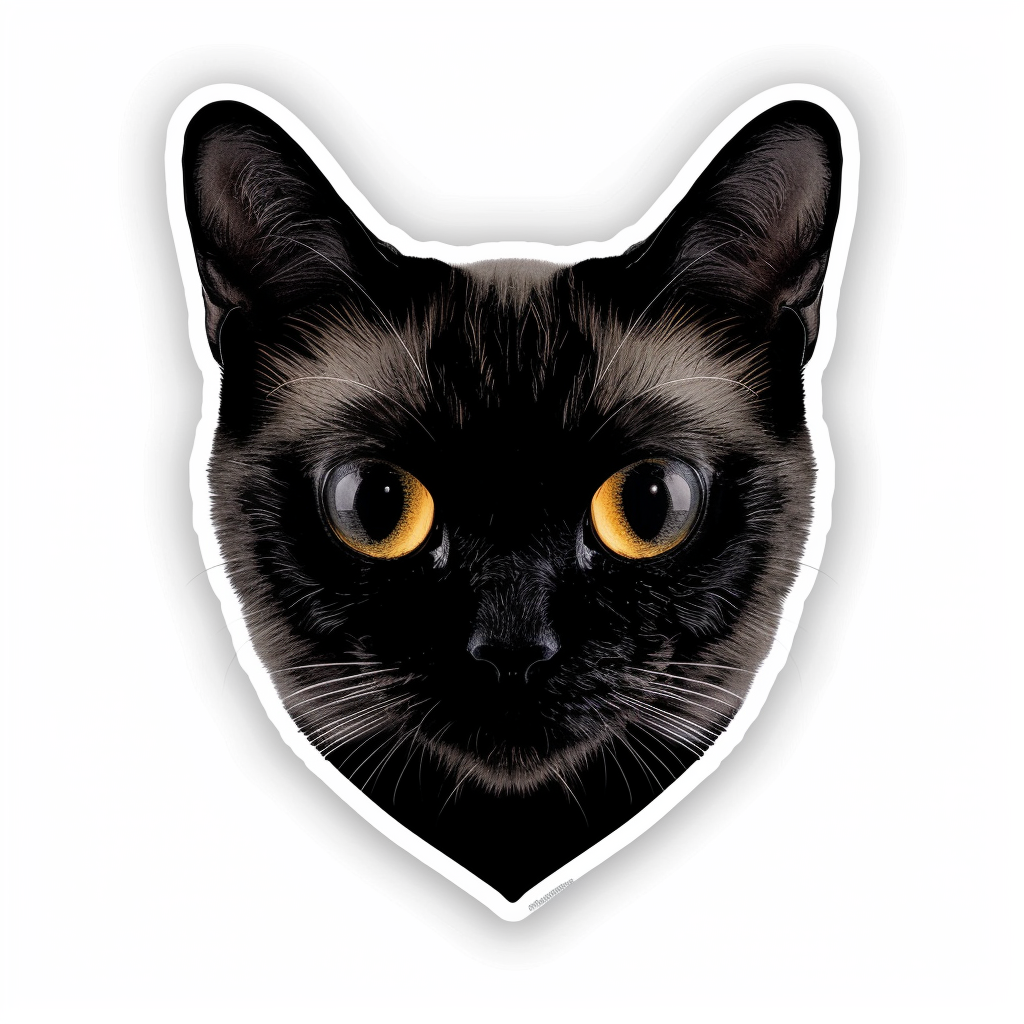 Burmese Cat heartcore Vinyl Decal Sticker for Car, Laptop, Tumbler and more # F011003