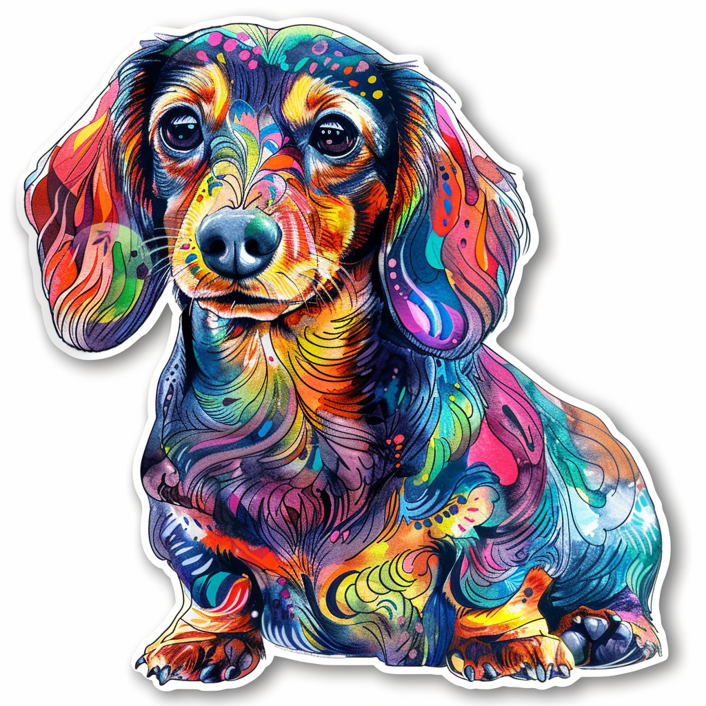 Dachshund Dog Vinyl Decal Sticker for Car, Laptop, Tumbler and more # F013013