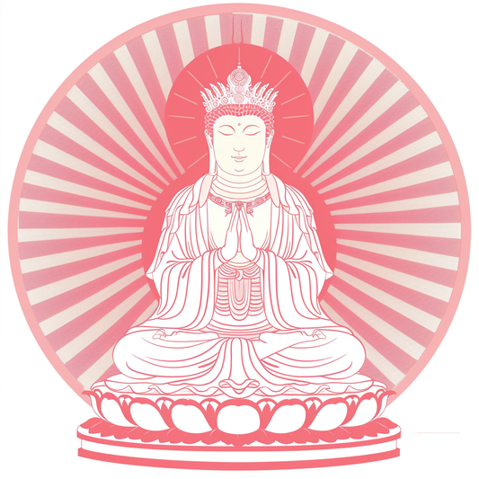 Buddha cartoon majestic Expressive surreal Vinyl Decal Sticker for Car, Laptop, Tumbler and more # F016957