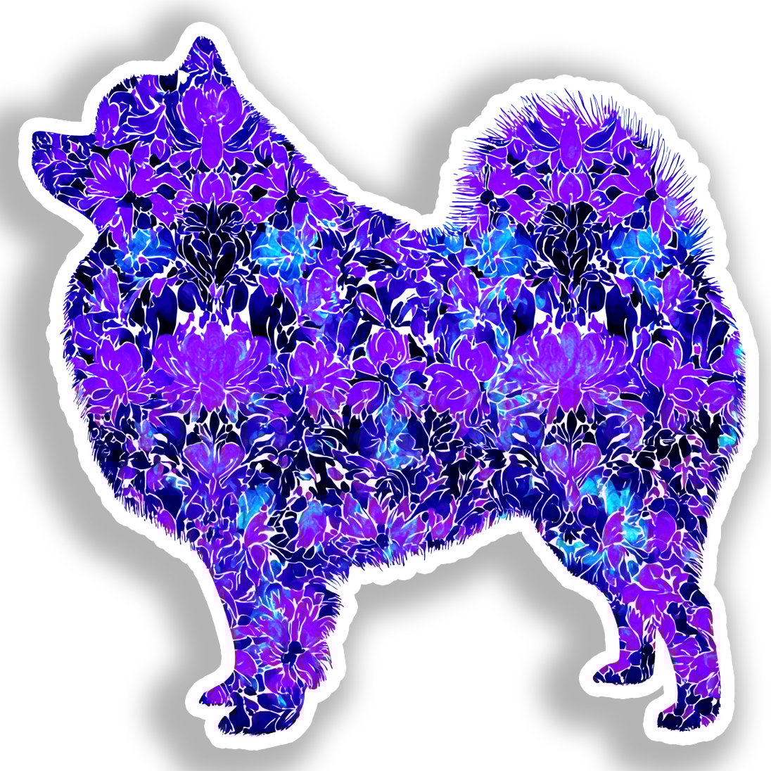Pomeranian Dog Vinyl Decal Sticker for Car, Laptop, Tumbler and more # A017373-4" x 4"