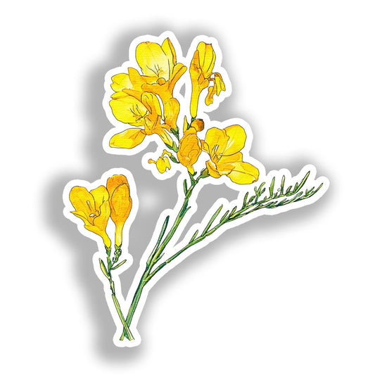 Freesia Flower Vinyl Decal Sticker for Car, Laptop, Tumbler and more # A019662-4" x 4"