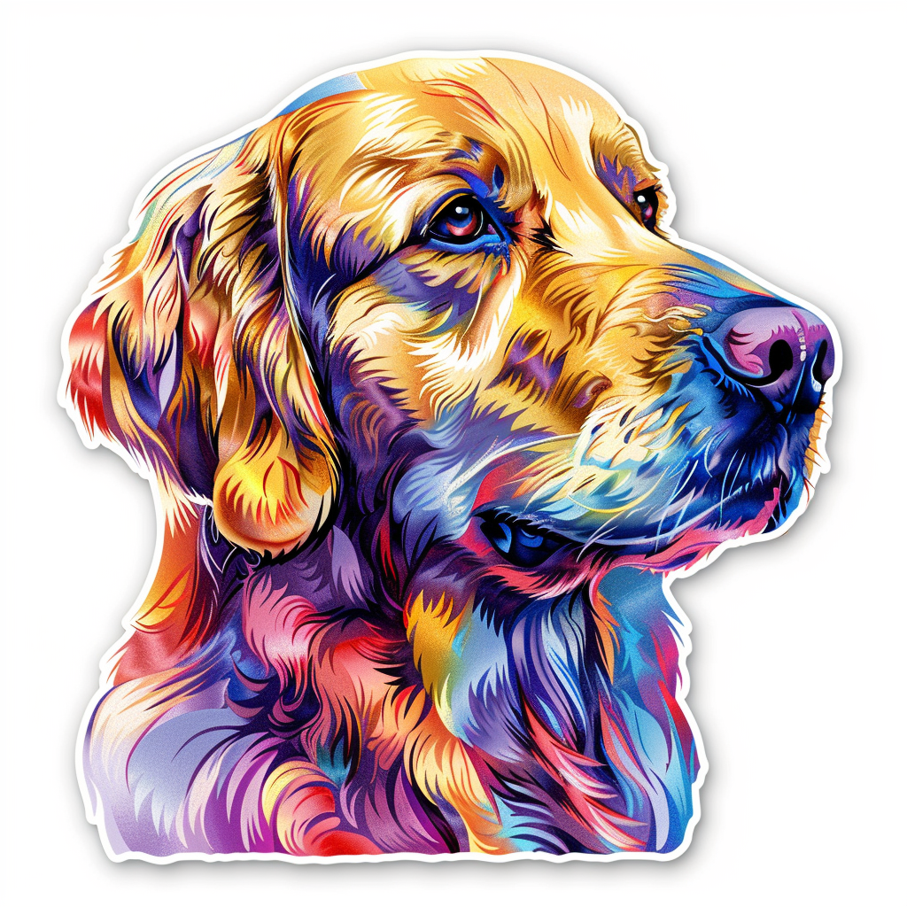 Golden Retriever Dog Vinyl Decal Sticker for Car, Laptop, Tumbler and more # F010480