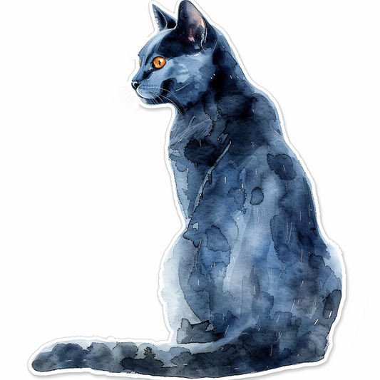 Russian Blue cat Vinyl Decal Sticker for Car, Laptop, Tumbler and more # F07919