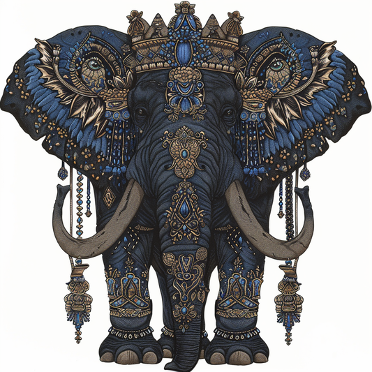 Elephant Expressive surreal Vinyl Decal Sticker for Car, Laptop, Tumbler and more # F022300-4" x 4"