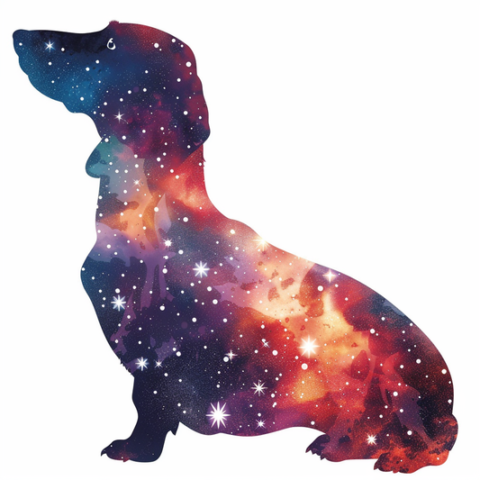 Dachshund Dog galaxy Vinyl Decal Sticker for Car, Laptop, Tumbler and more # F012966