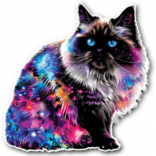 Ragdoll Cat Vinyl Decal Sticker for Car, Laptop, Tumbler and more # F010151
