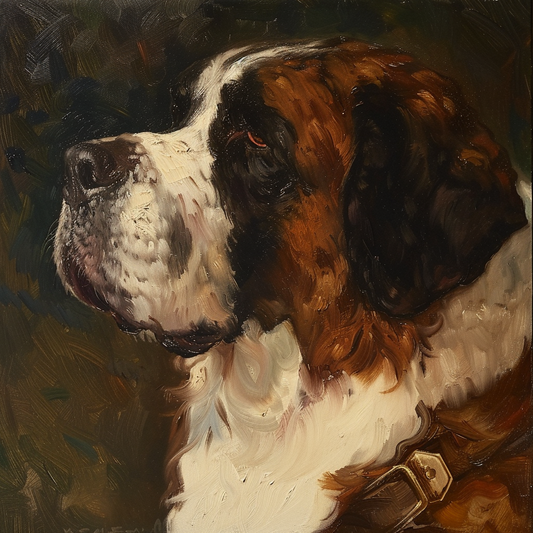 Saint Bernard Expressive surreal Vinyl Decal Sticker for Car, Laptop, Tumbler and more # F023493