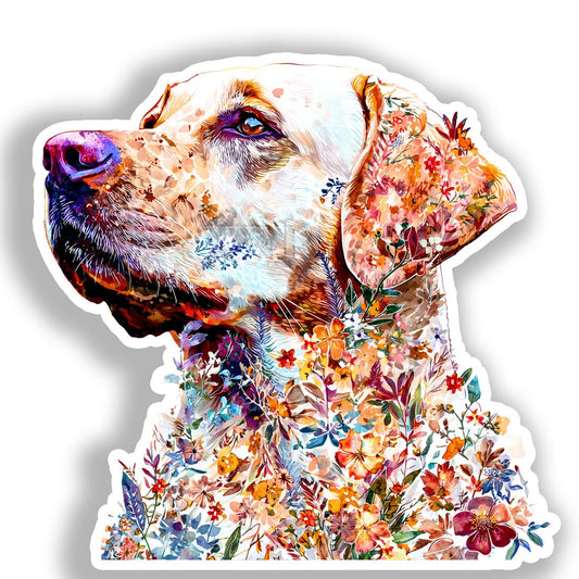 Labrador Retriever Dog Vinyl Decal Sticker for Car, Laptop, Tumbler and more # A019456-4" x 4"