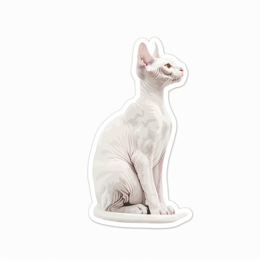 Devon Rex Cat Vinyl Decal Sticker for Car, Laptop, Tumbler and more # F09860
