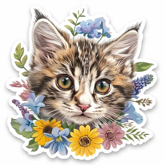 American Shorthair Cat majestic Expressive surreal Vinyl Decal Sticker for Car, Laptop, Tumbler and more # F018618