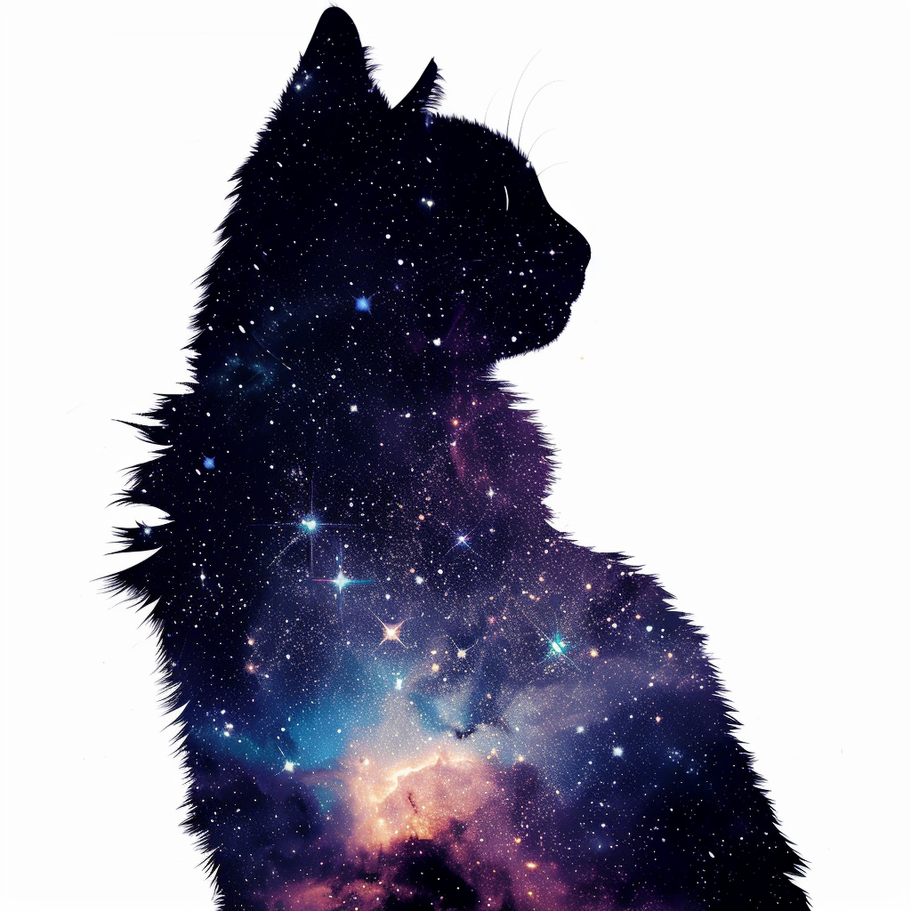 Sticker of a Persian Cat galaxy majestic Expressive surreal Vinyl Decal Sticker for Car, Laptop, Tumbler and more # F016339