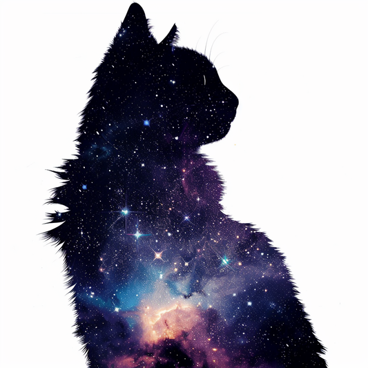 Sticker of a Persian Cat galaxy majestic Expressive surreal Vinyl Decal Sticker for Car, Laptop, Tumbler and more # F016339