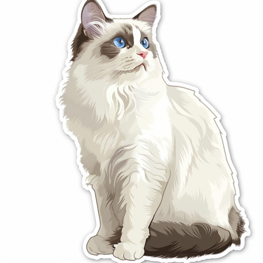 Ragdoll Cat Vinyl Decal Sticker for Car, Laptop, Tumbler and more # F08018