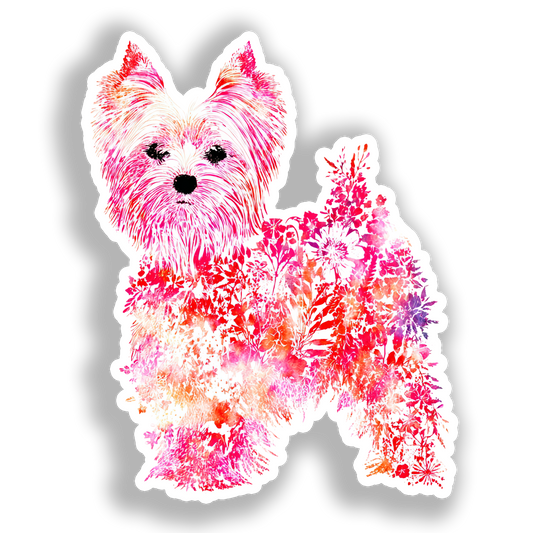 Yorkshire Terrier Dog Vinyl Decal Sticker for Car, Laptop, Tumbler and more # A017116-4" x 4"
