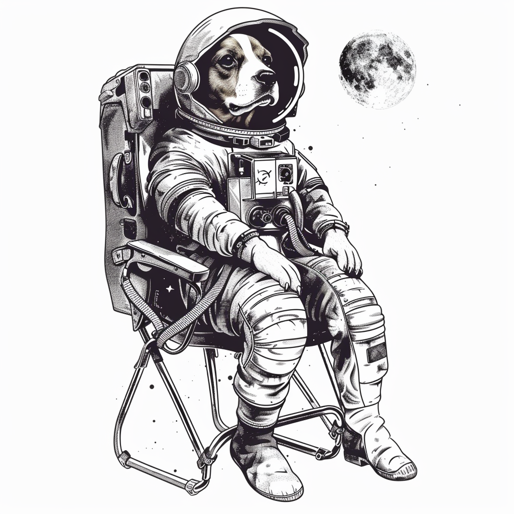 Beagle dog astronaut Vinyl Decal Sticker for Car, Laptop, Tumbler and more # F011883