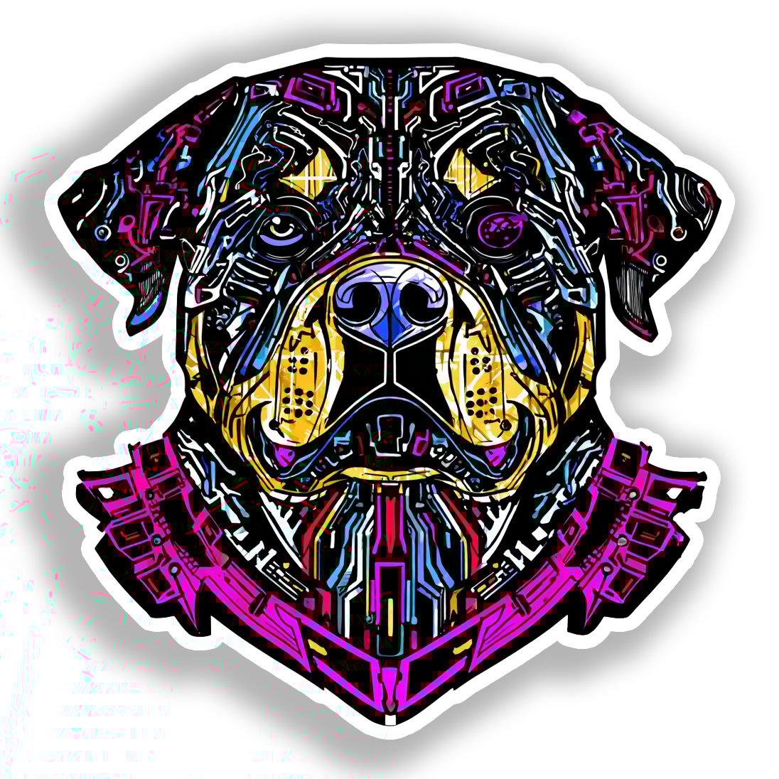 Rottweiler Dog Vinyl Decal Sticker for Car, Laptop, Tumbler and more # A018312-4" x 4"