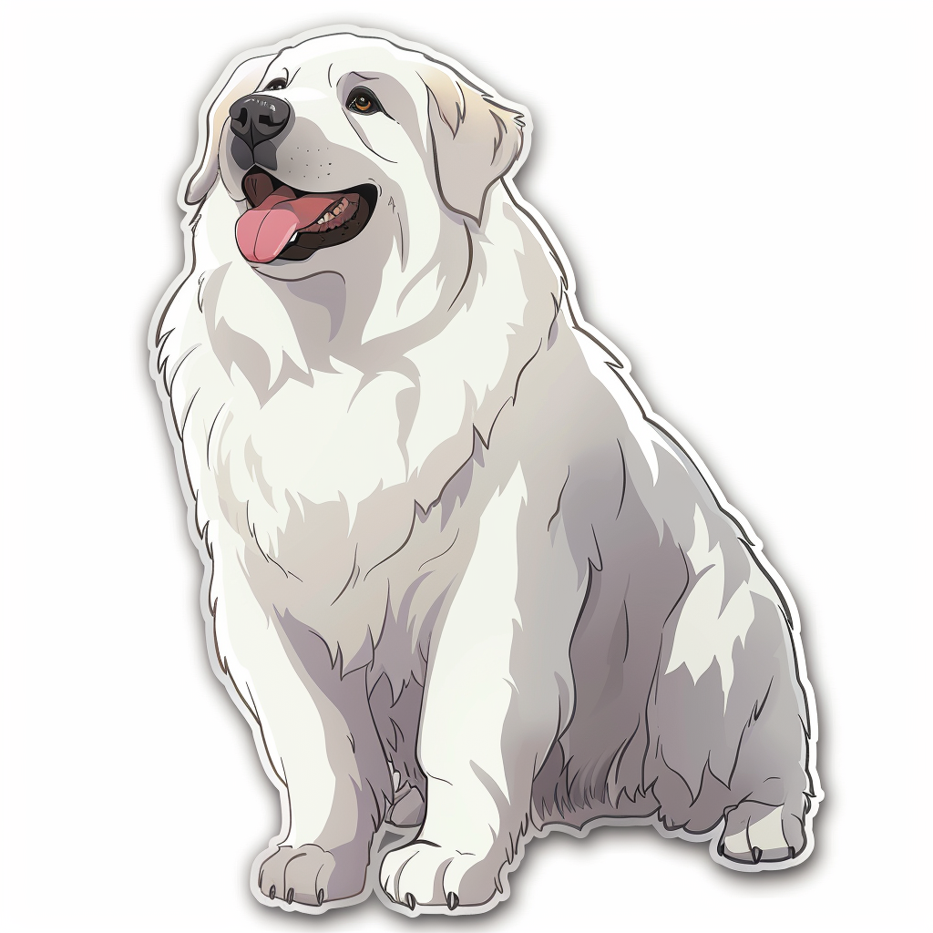 Sticker of Great Pyrenees dog  Vinyl Decal Sticker for Car, Laptop, Tumbler and more # F023635