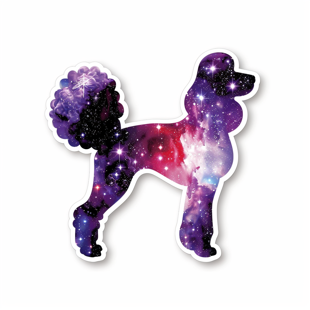 Poodle Dog galaxy Vinyl Decal Sticker for Car, Laptop, Tumbler and more # F012411