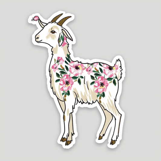 Goat majestic Expressive surreal Vinyl Decal Sticker for Car, Laptop, Tumbler and more # F020722-4" x 4"