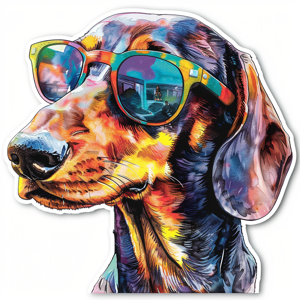Dachshund Dog Vinyl Decal Sticker for Car, Laptop, Tumbler and more # F012995