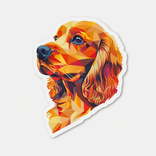 Cocker Spaniel Dog majestic Expressive surreal Vinyl Decal Sticker for Car, Laptop, Tumbler and more # F019759-4" x 4"