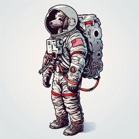 Poodle Dog astronaut Vinyl Decal Sticker for Car, Laptop, Tumbler and more # F012475