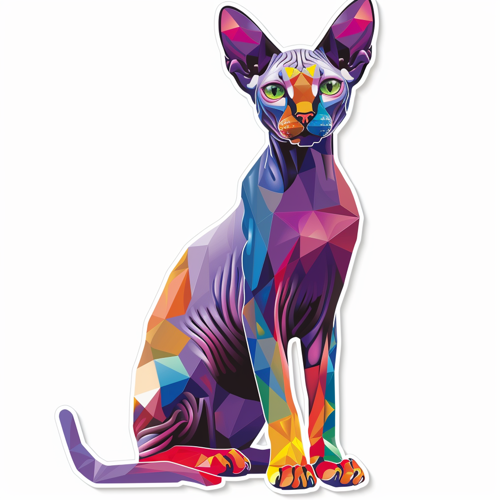 Sphynx Cat Vinyl Decal Sticker for Car, Laptop, Tumbler and more # F010042