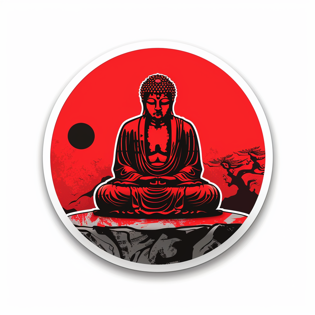 Buddha majestic Expressive surreal Vinyl Decal Sticker for Car, Laptop, Tumbler and more # F016933
