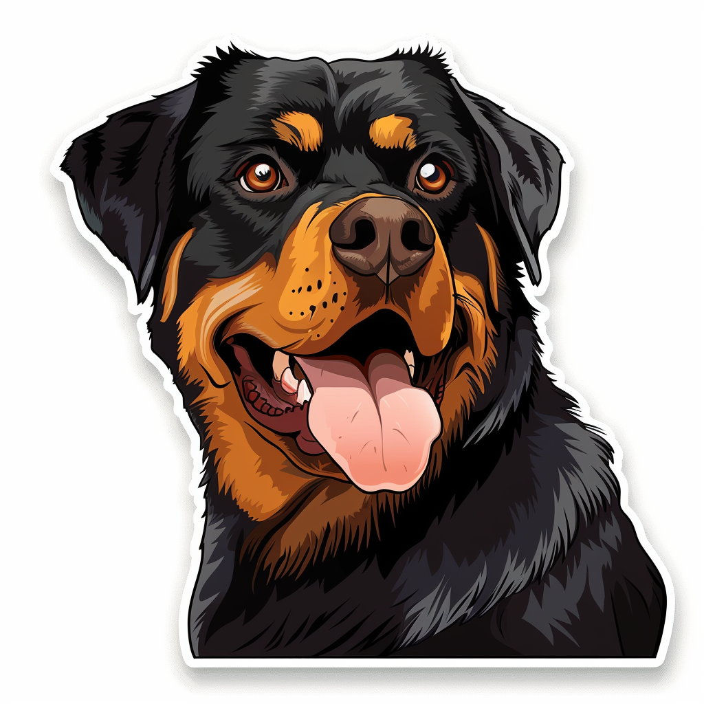 Rottweiler Dog Vinyl Decal Sticker for Car, Laptop, Tumbler and more # F07477
