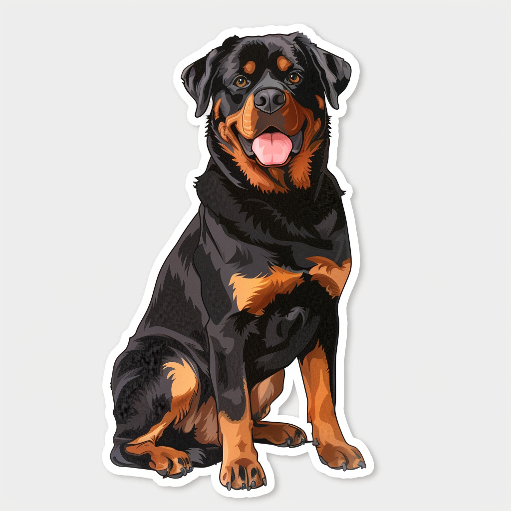 Rottweiler Dog Vinyl Decal Sticker for Car, Laptop, Tumbler and more # F07501