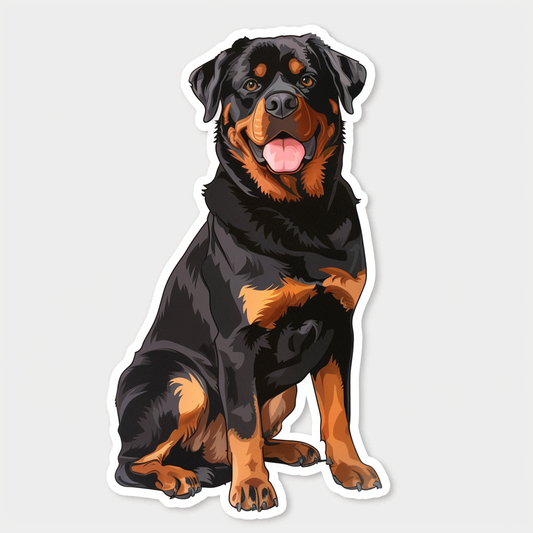 Rottweiler Dog Vinyl Decal Sticker for Car, Laptop, Tumbler and more # F07501