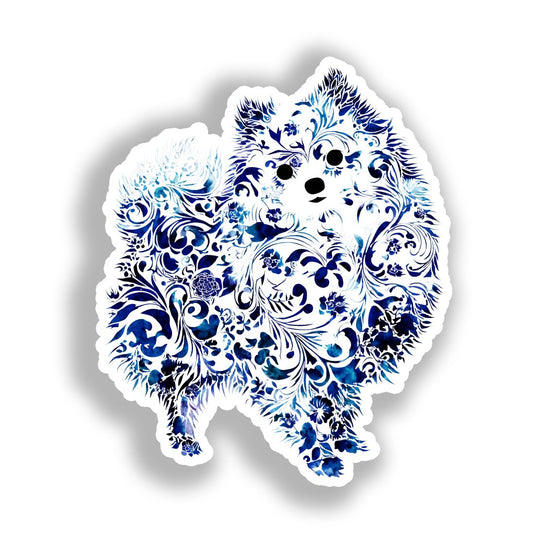 Pomeranian Dog Vinyl Decal Sticker for Car, Laptop, Tumbler and more # A017273-4" x 4"